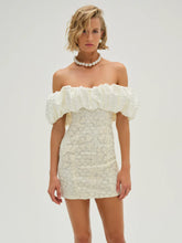 Load image into Gallery viewer, For Love &amp; Lemons Snowflake Daisy Satin Mini Dress
