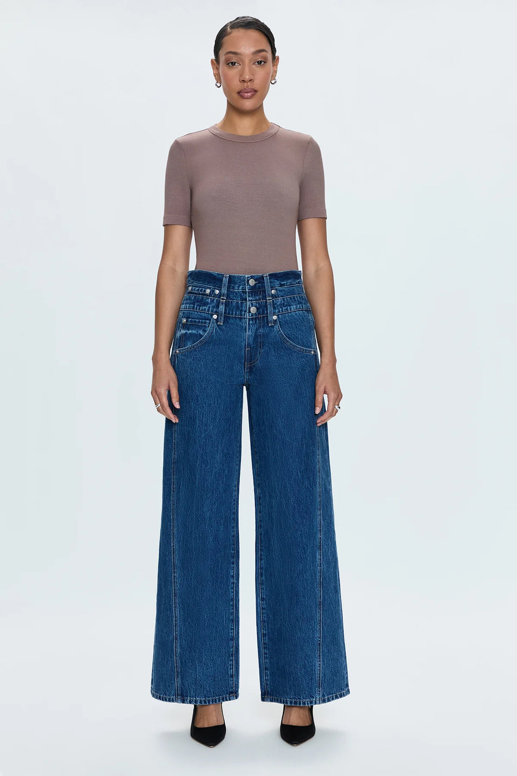 Pistola Caleb High Rise Stacked Waist Denim