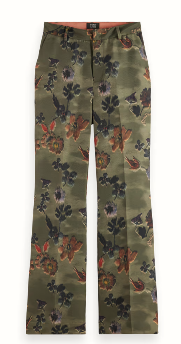 Scotch & Soda Violet poetry tapestry kick flare pant