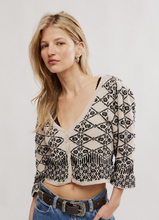 Load image into Gallery viewer, Free People Geo floral crop cardi
