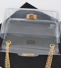 Load image into Gallery viewer, Transparent Crossbody Bag w removable/ Rhinestone Clutch
