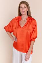 Load image into Gallery viewer, Sofia Andrea 3/4 sleeve v neck blouse
