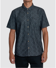 Load image into Gallery viewer, RVCA FRAME CHAMBRAY SHORT SLEEVE WOVEN SHIRT
