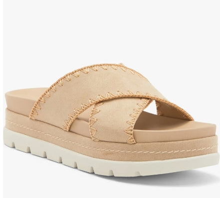 J Slides Sand Suede Boo