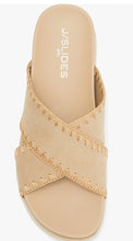 Load image into Gallery viewer, J Slides Sand Suede Boo
