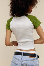 Load image into Gallery viewer, DAYDREAMER Olive Green Not Shaken Shrunken Raglan
