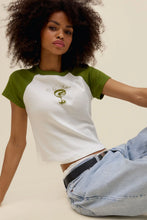 Load image into Gallery viewer, DAYDREAMER Olive Green Not Shaken Shrunken Raglan
