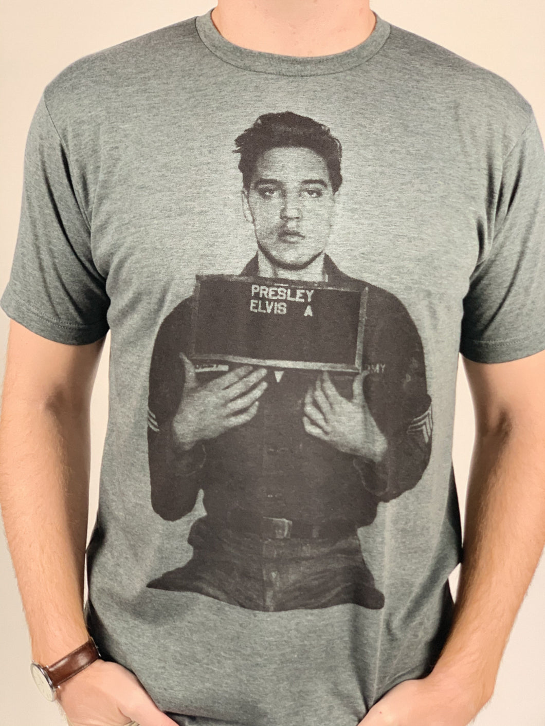 Elvis Military Mugshot Tee