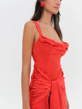 Load image into Gallery viewer, For Love &amp; Lemons Anisa Fringe Midi Dress
