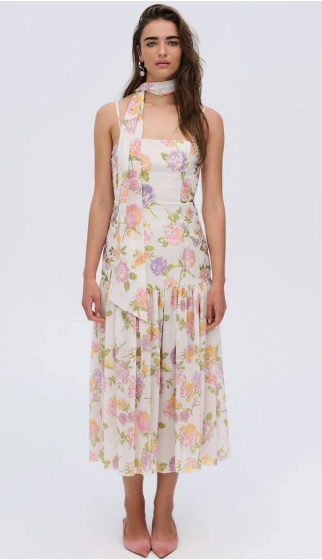 For Love & lemons Cleodora midi dress