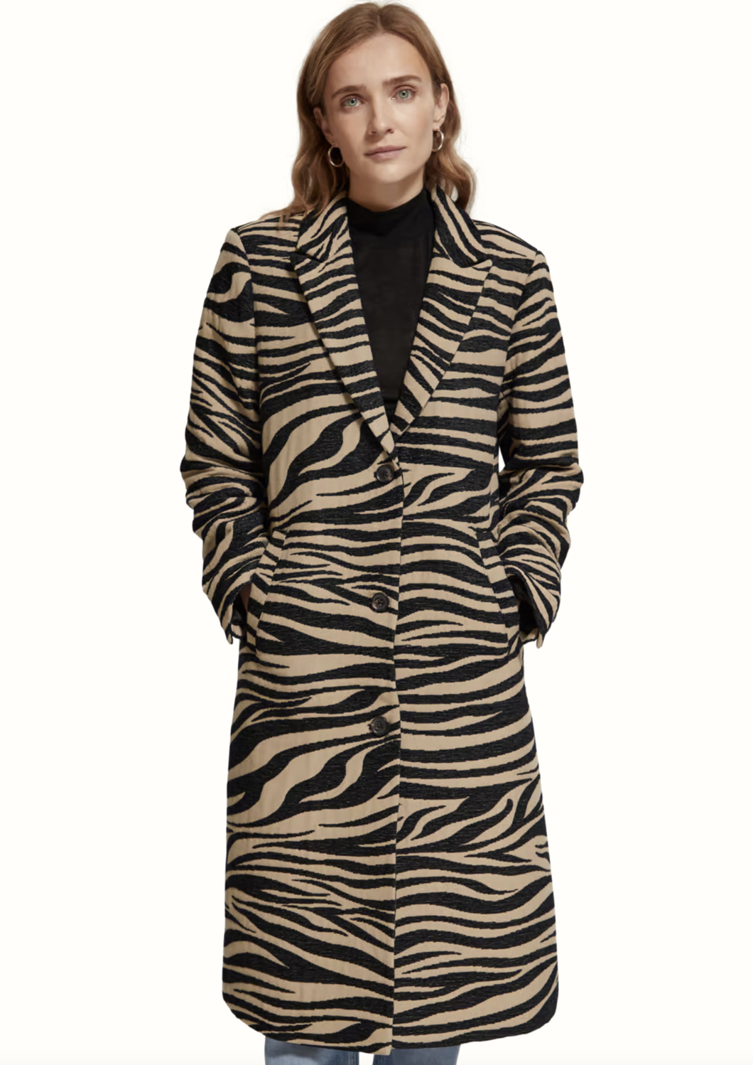 Scotch & Soda Tiger Jacquard Coat