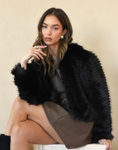 Load image into Gallery viewer, Adelyn Rae Lana faux fur coat
