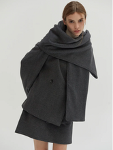 Load image into Gallery viewer, Crescent Jae Wool Blend Jacket W/ Scarf
