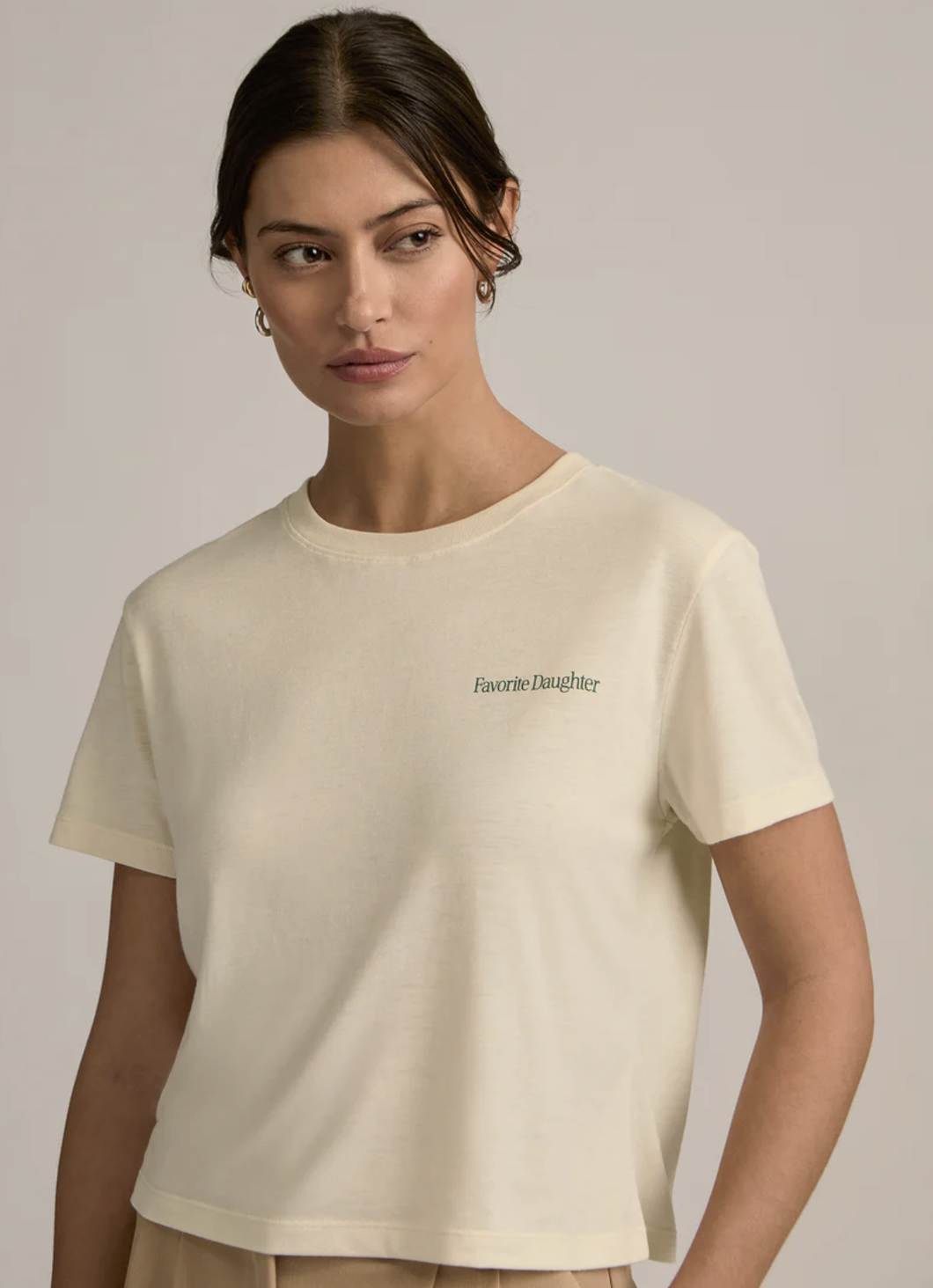 Favorite Daughter Cropped Logo Tee