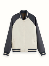 Load image into Gallery viewer, Scotch &amp; Soda Poetry Reading Reversible Jacquard Bomber Jacket
